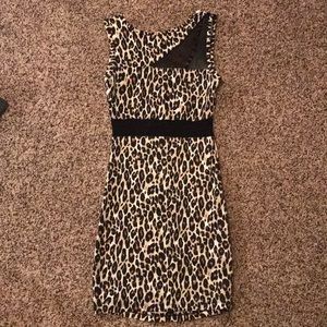 Cheetah print mini dress